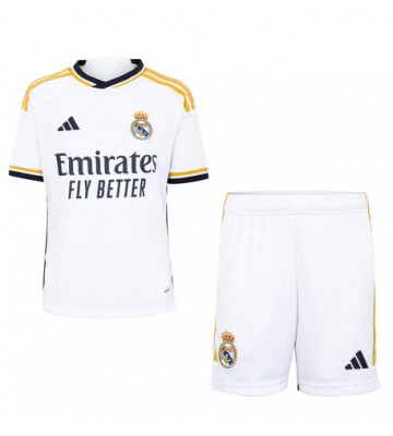 Real Madrid Koszulka Podstawowych Dziecięca 2023-24 Krótki Rękaw (+ Krótkie spodenki)
